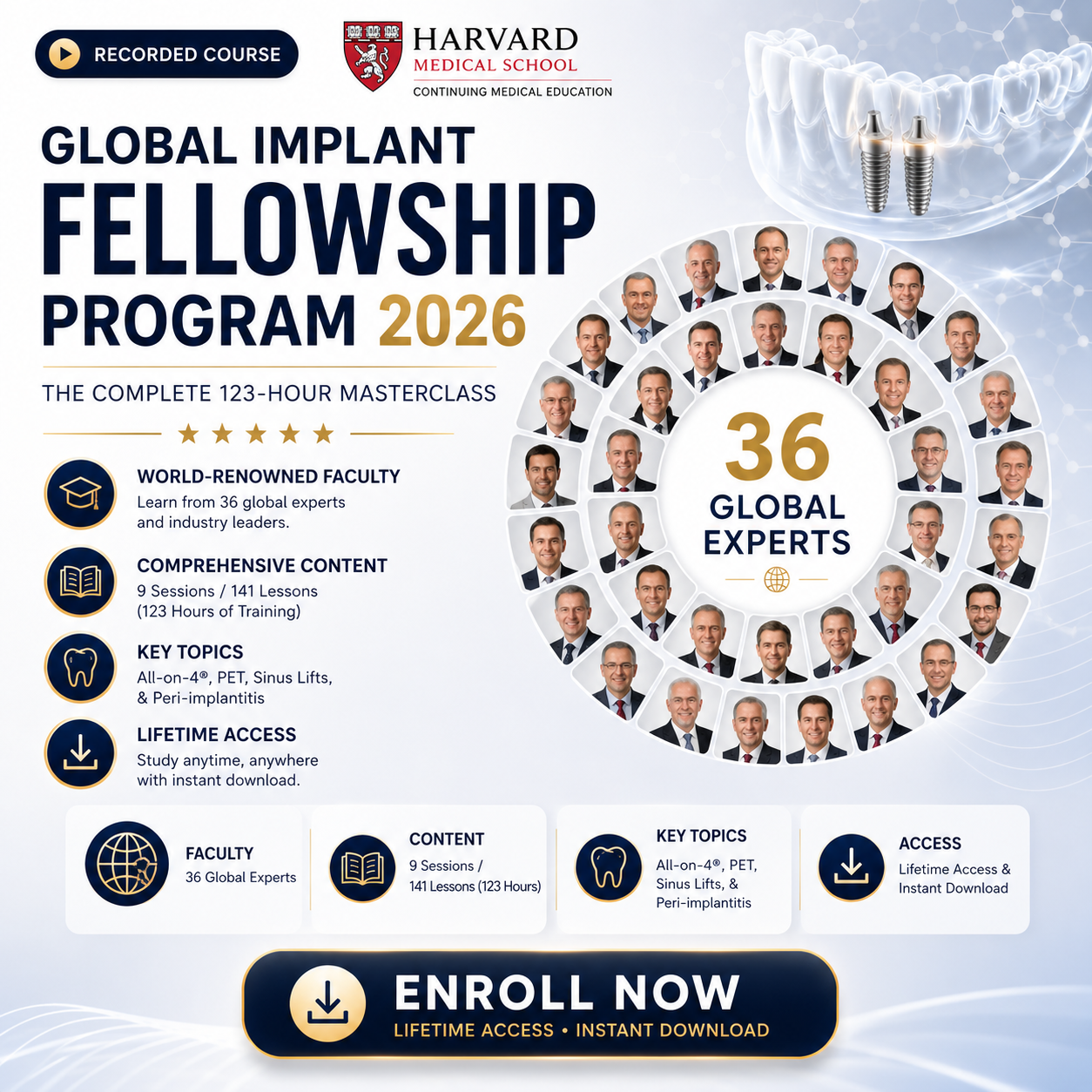 Global Implant Fellowship Program- The Complete 123-Hour Masterclass